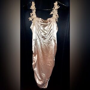 Elegant Satin Off-Shoulder Dress